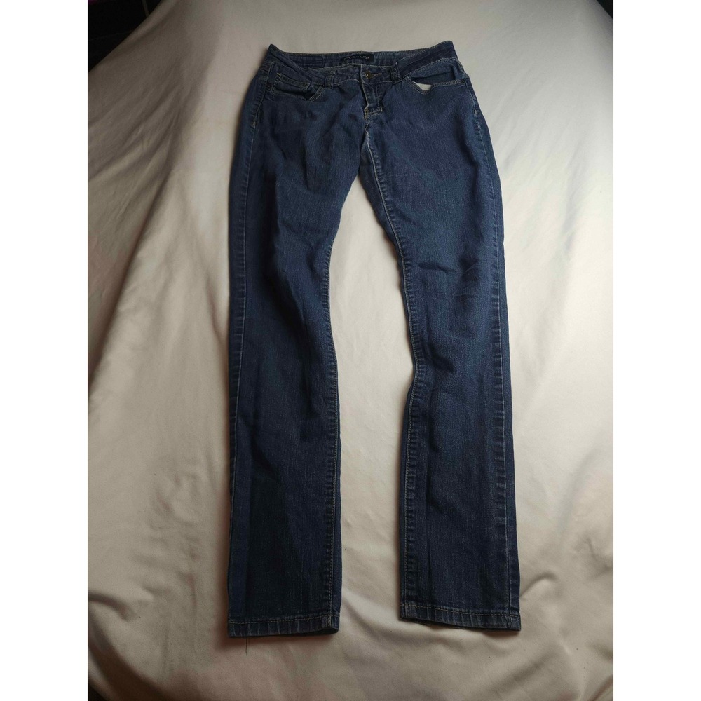 Beverly Hills Polo Club Womens Dark Wash Skinny Jeans Embroidered Logo Size 7/8